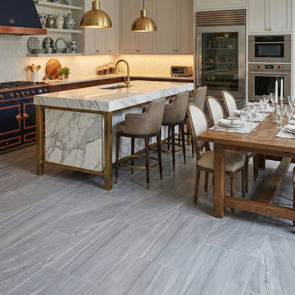 Bardiglio Royal Textured Marble Tiles 16×24 (TL20582)