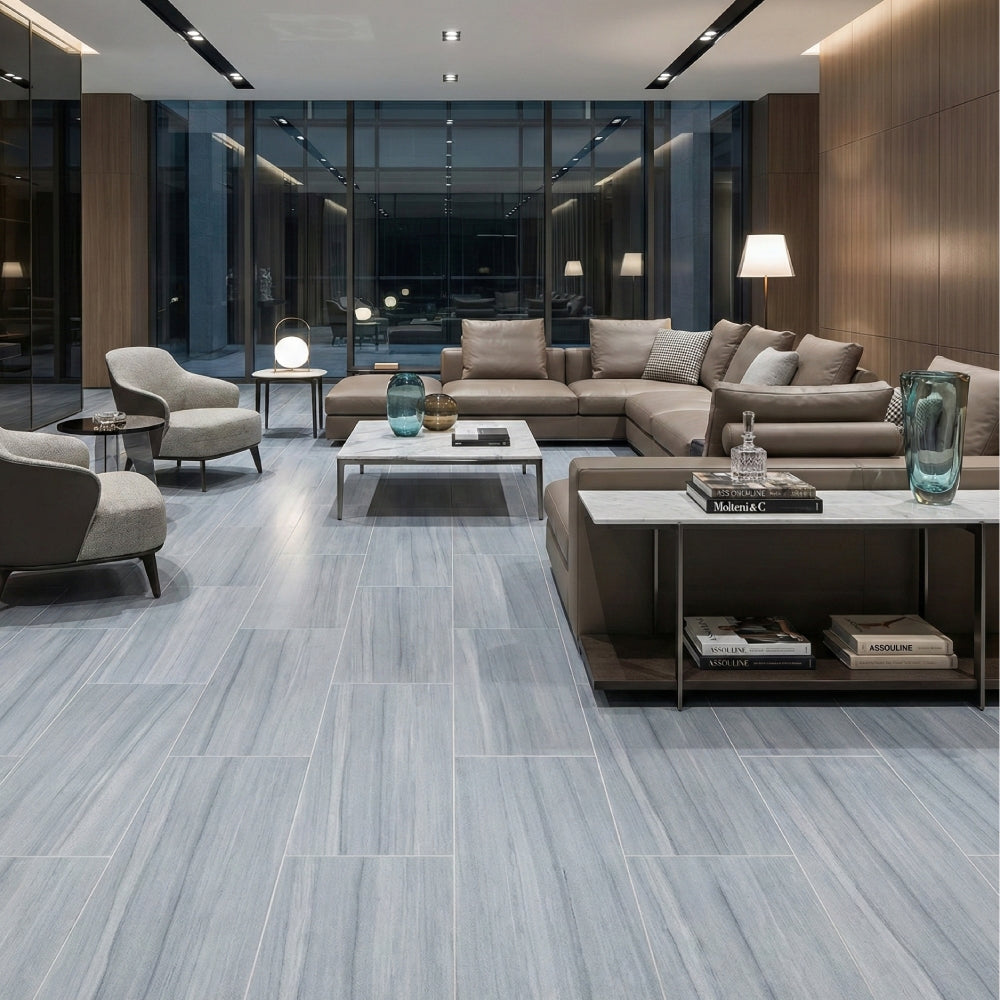 Bardiglio Royal Textured Marble Tiles 16×24 (TL20582)