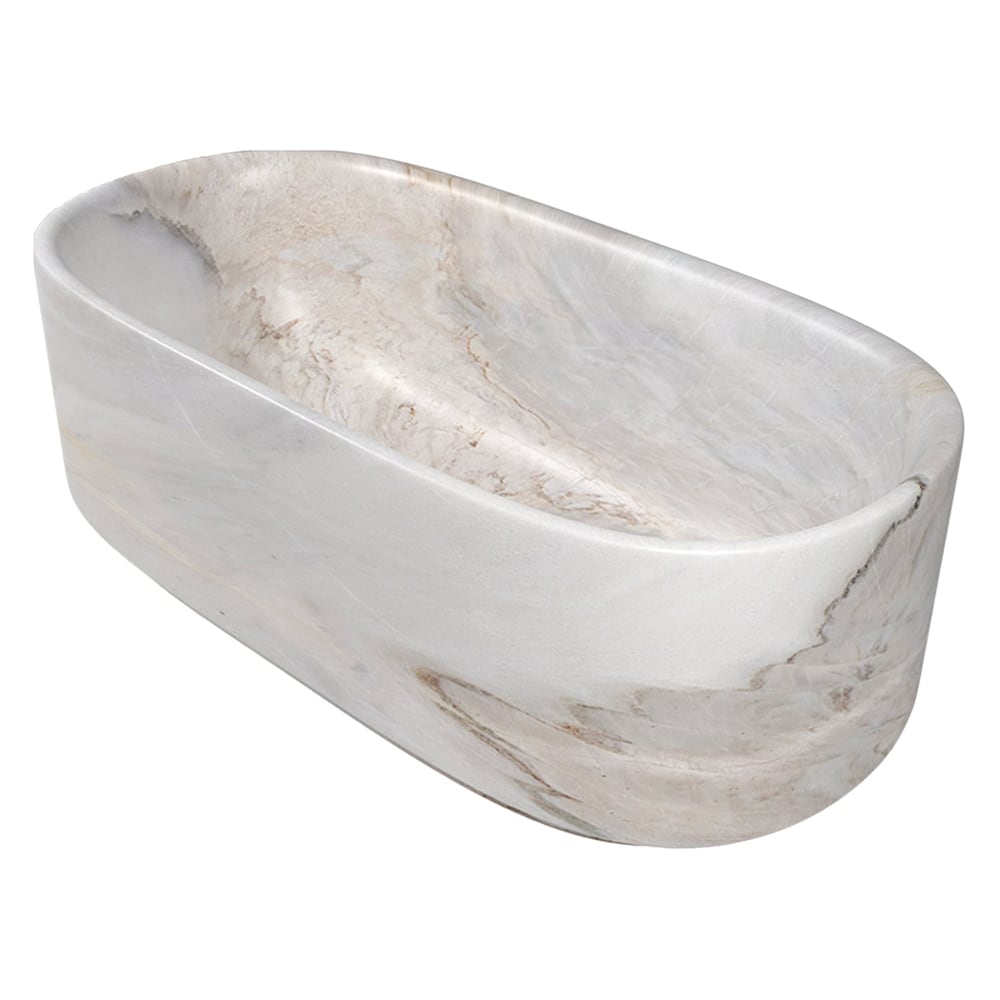 Marble Systems Marble Bath Tubs Blue Mist matte marble tile close-up view — available at Surface Group