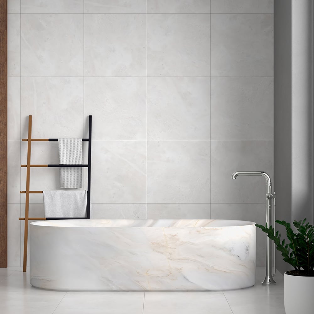 Blue Mist Honed Marble Tub 33 30/64Γ78 47/64