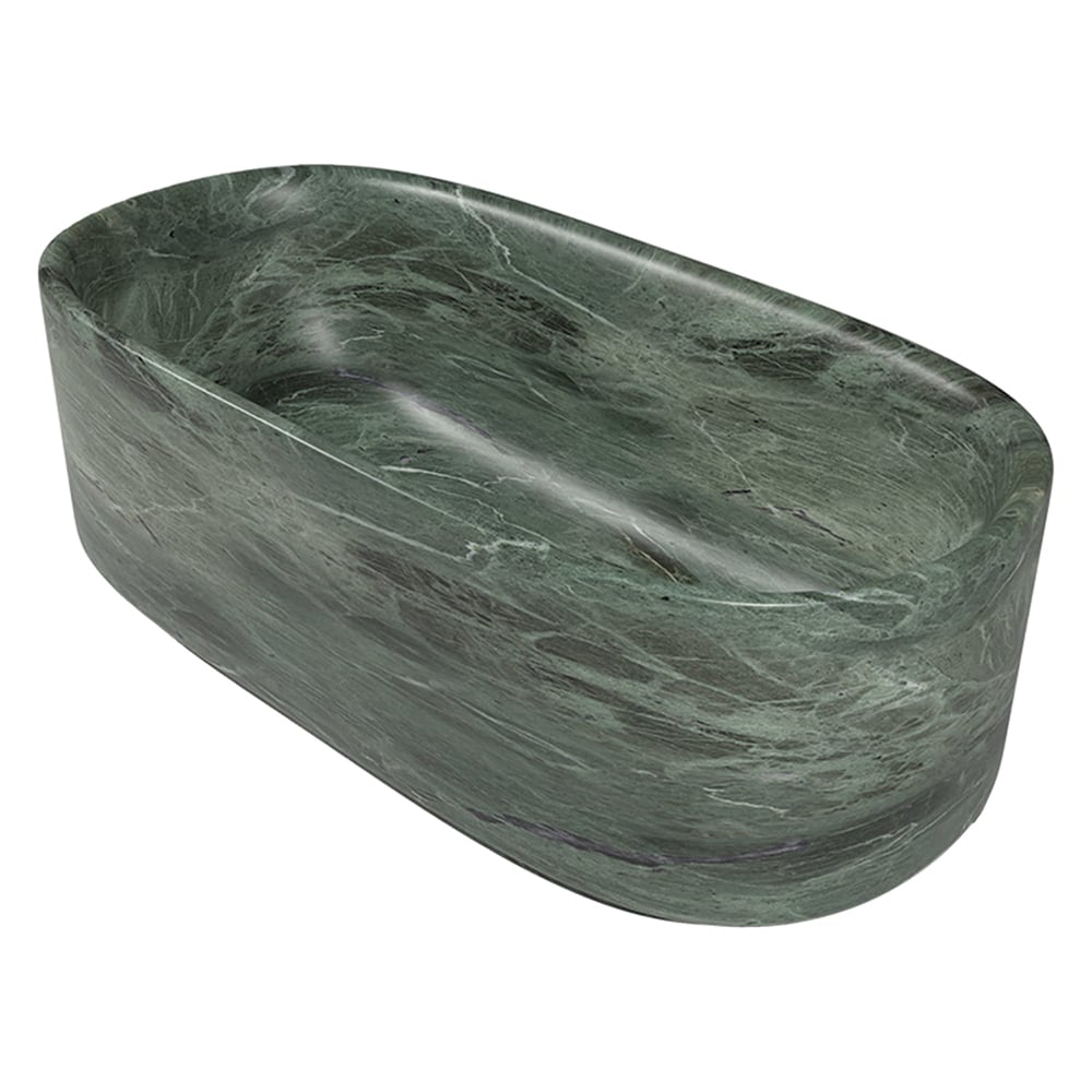 Marble Systems Marble Bath Tubs Verde Tia matte marble tile close-up view — available at Surface Group