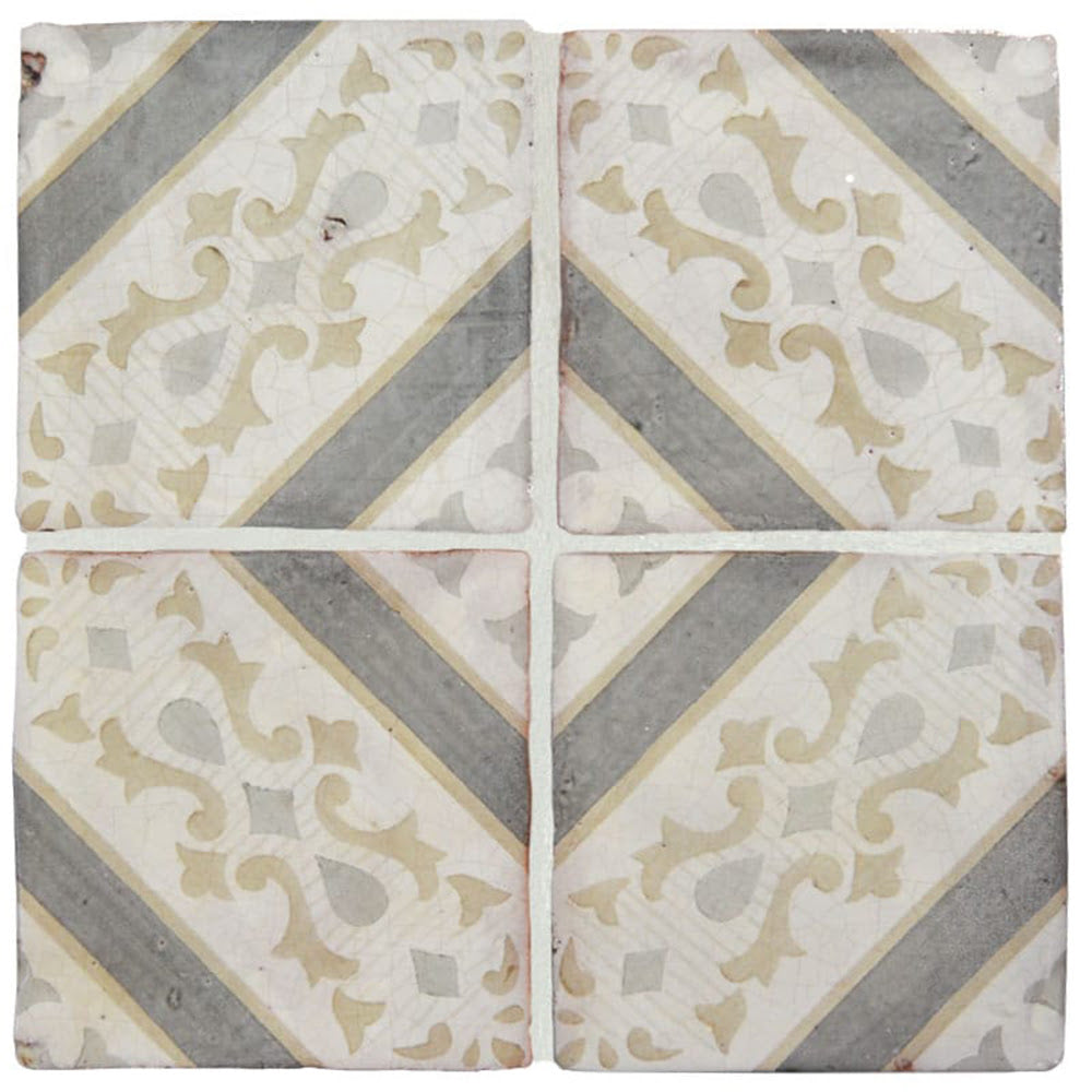 Marble Systems Beige, White, Gray matte terracotta tile pattern swatch — available at Surface Group