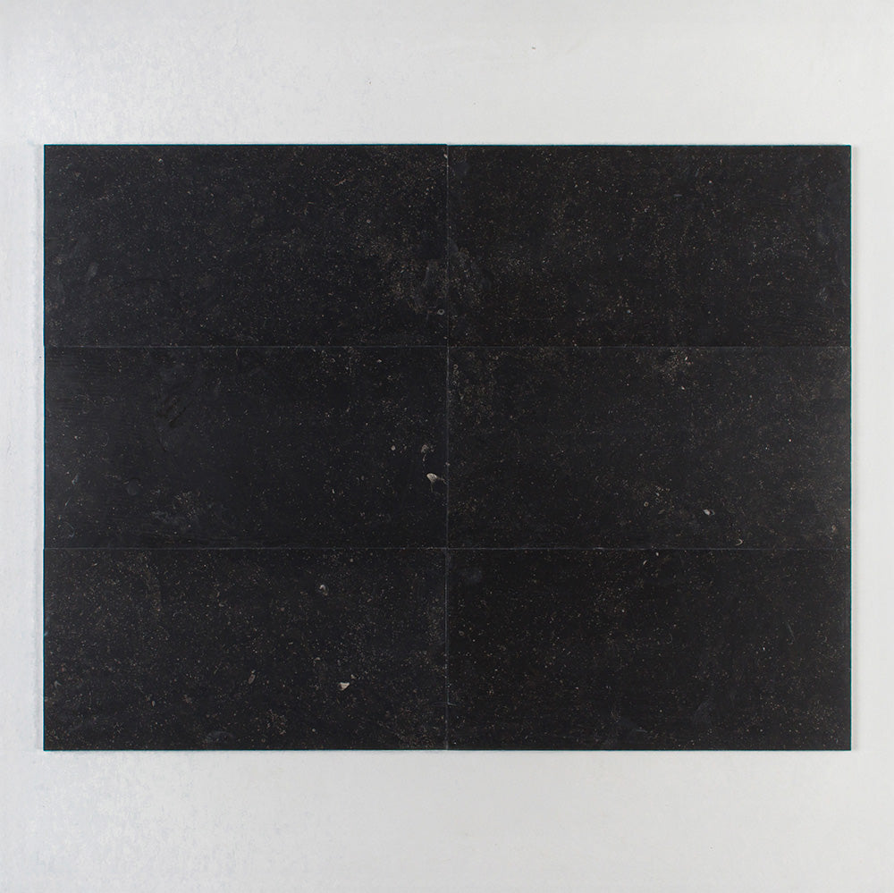 Marble Systems Belgium Blue Honed Limestone Belgium Blue matte limestone tile pattern swatch — available at Surface Group