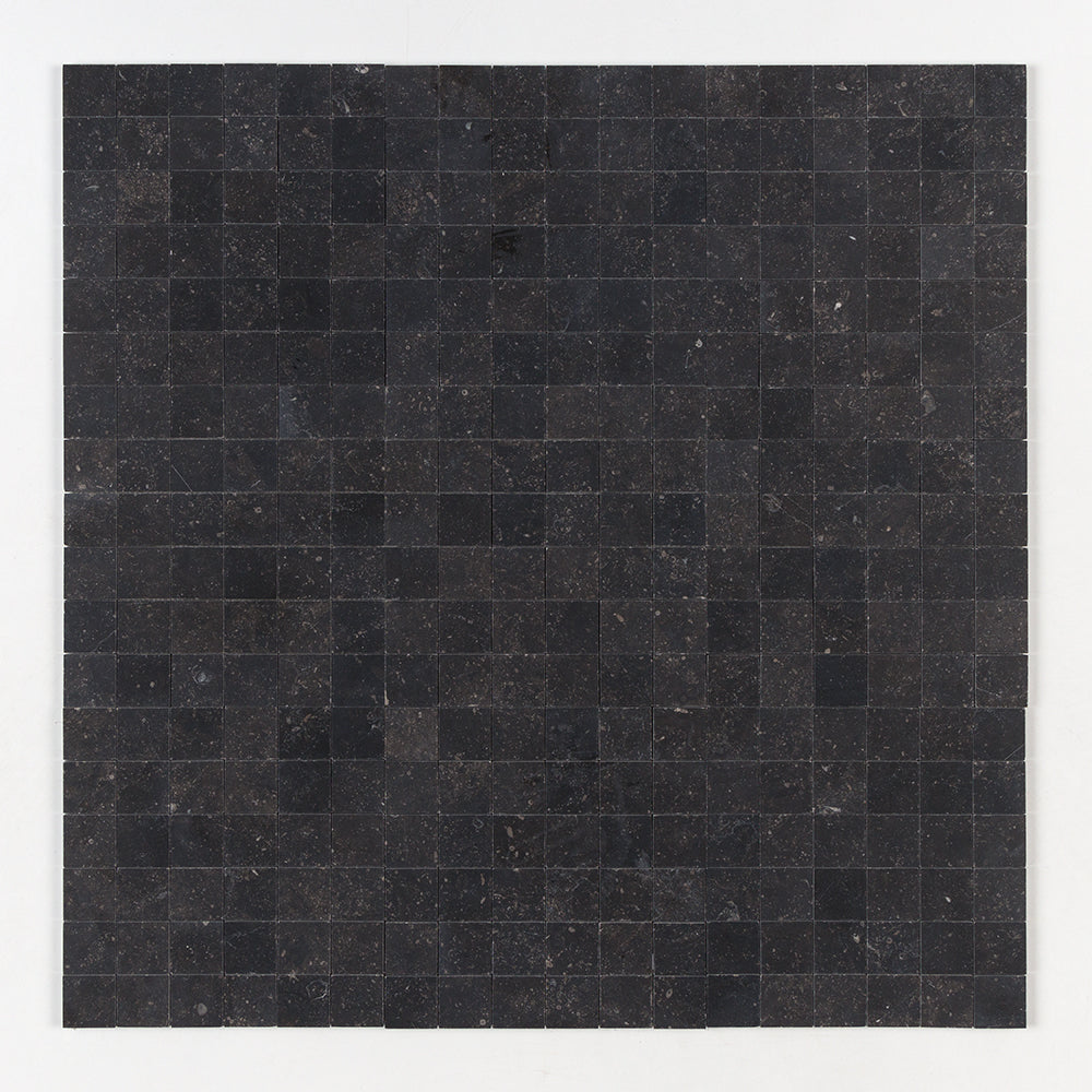 Marble Systems Belgium Blue Honed Limestone Belgium Blue matte limestone tile pattern swatch — available at Surface Group