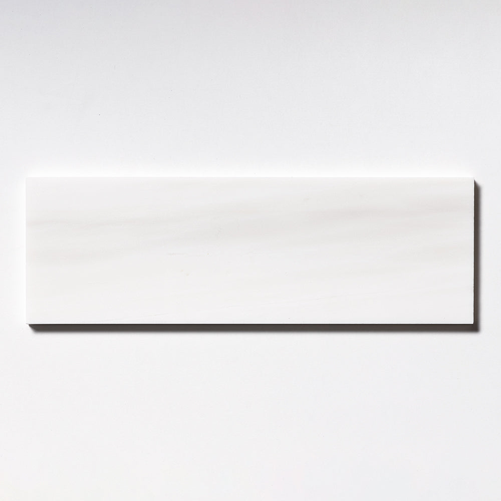 Bianco Dolomiti Classic Honed Marble Tile 4×12 Image