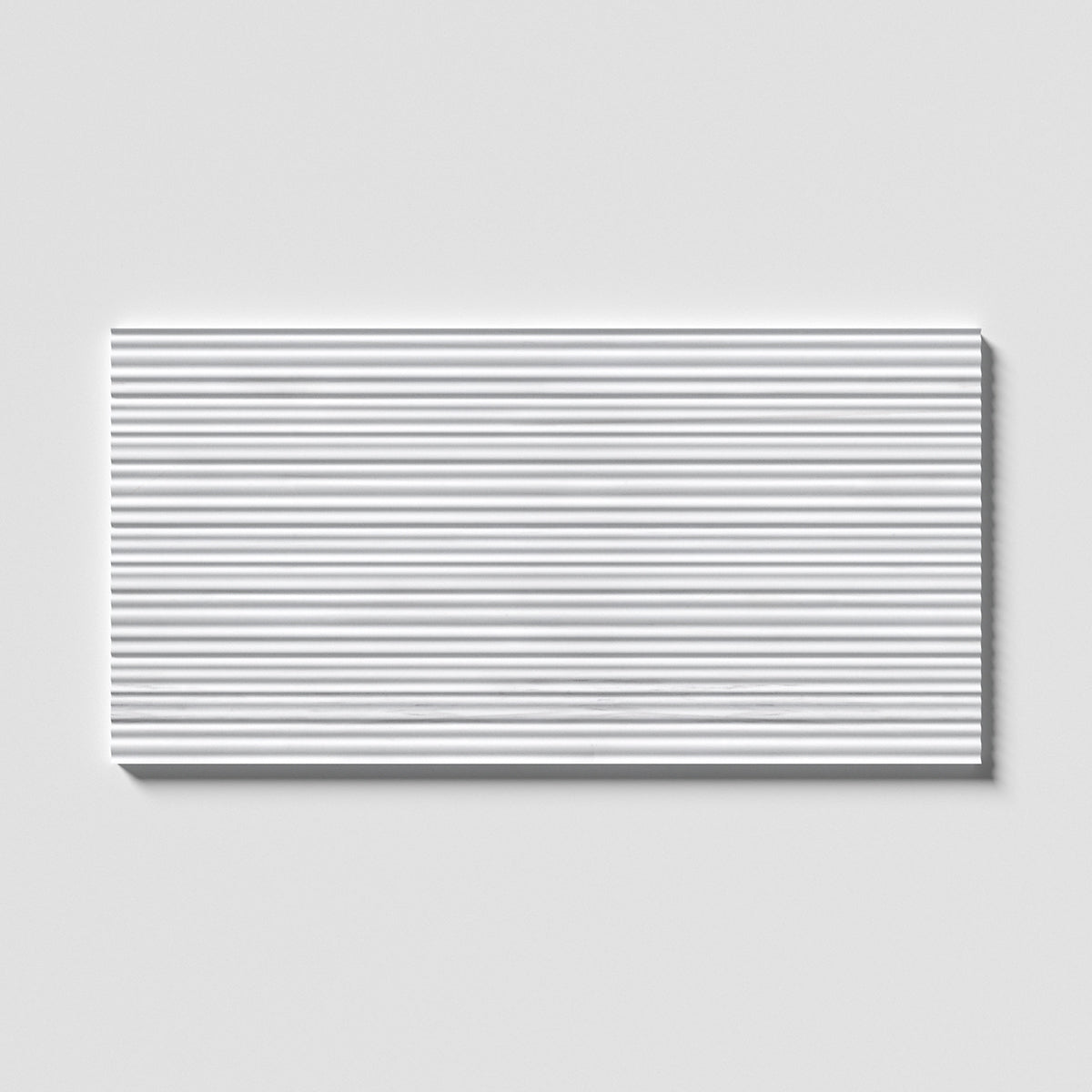 Bianco Dolomiti Honed Thin Fluted Marble Tile 18×36 Image