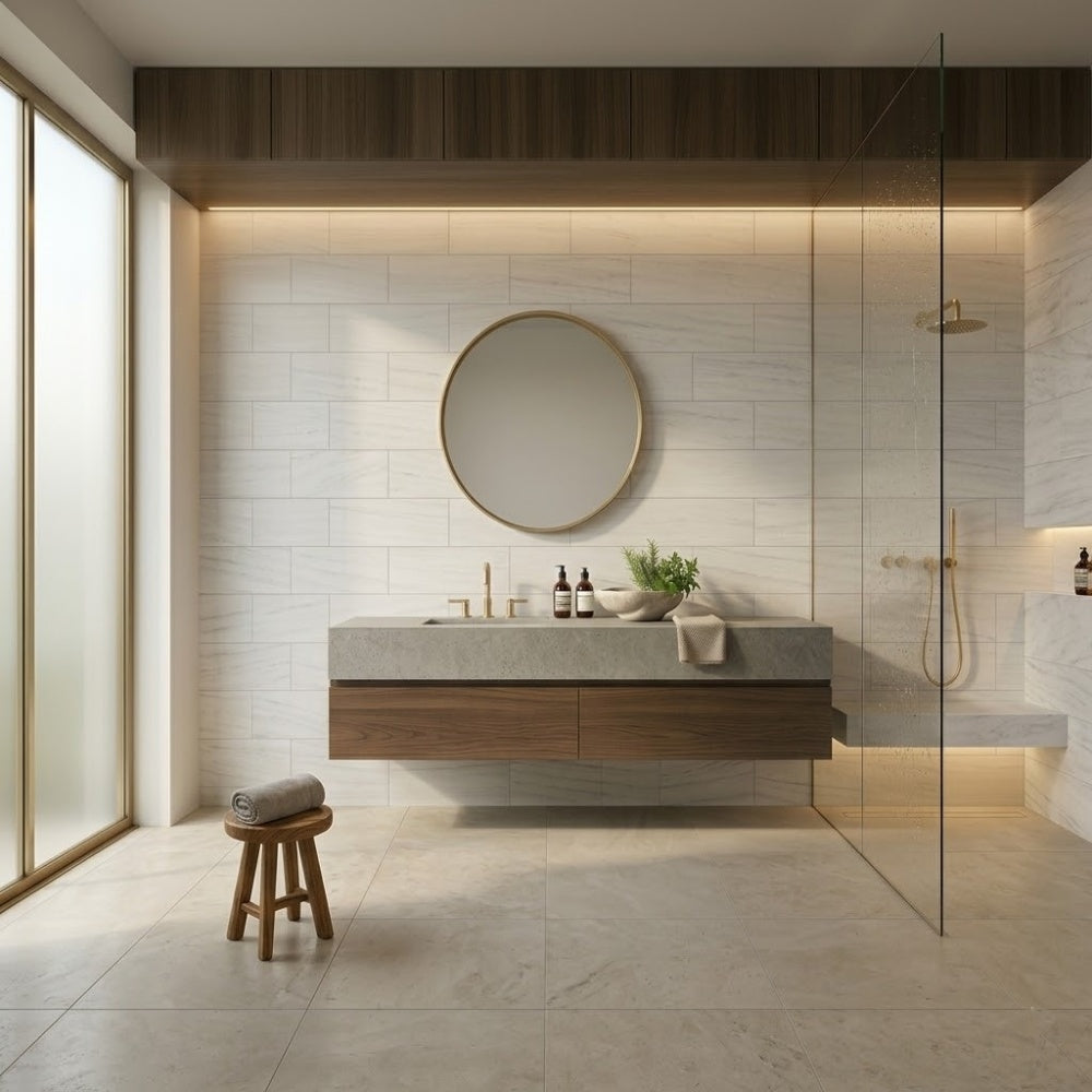 Bianco Dolomiti Classic Honed Marble Tiles 12×24 (TL17782)