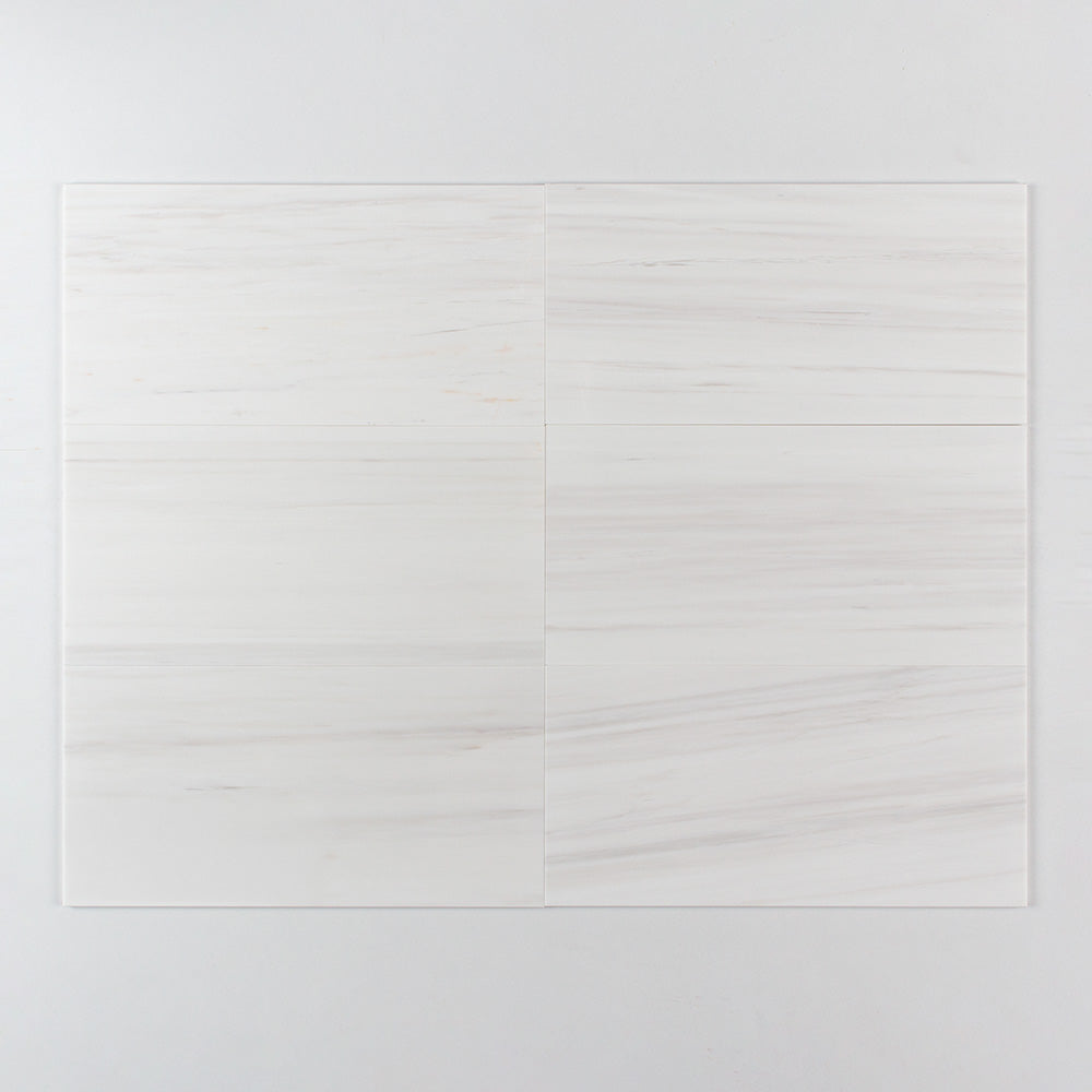 Marble Systems Bianco Dolomiti Classic Honed Marble Bianco Dolomiti Classic matte tile pattern swatch — available at Surface