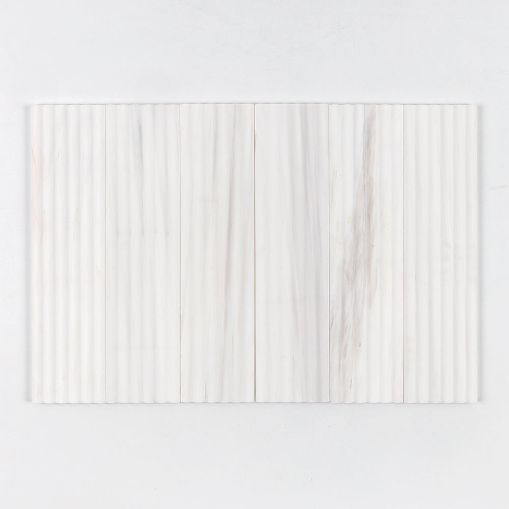 Marble Systems Bianco Dolomiti Classic Honed Marble Bianco Dolomiti Classic matte tile pattern swatch — available at Surface