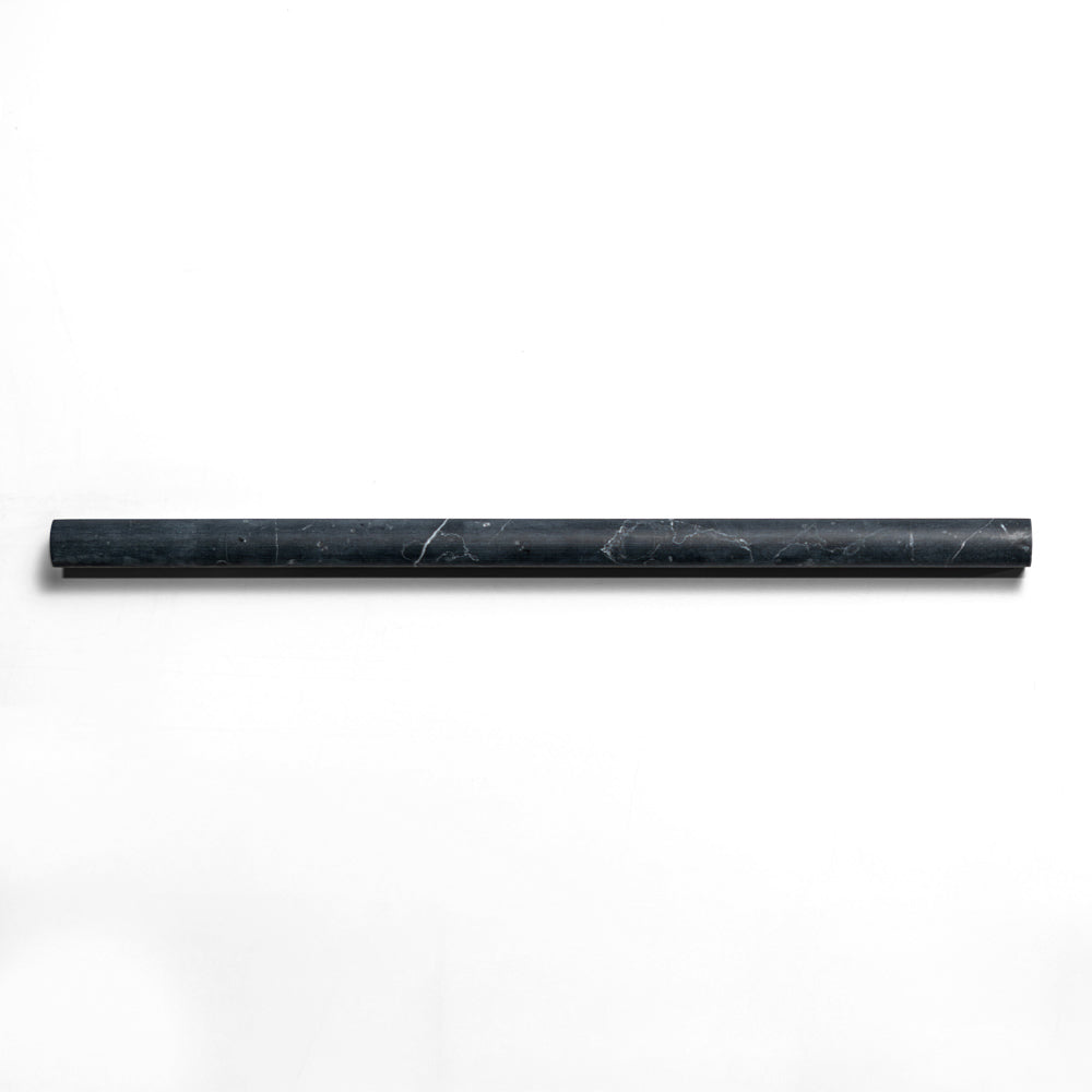 Black Honed Pencil Liner Marble Moldings 1/2×12