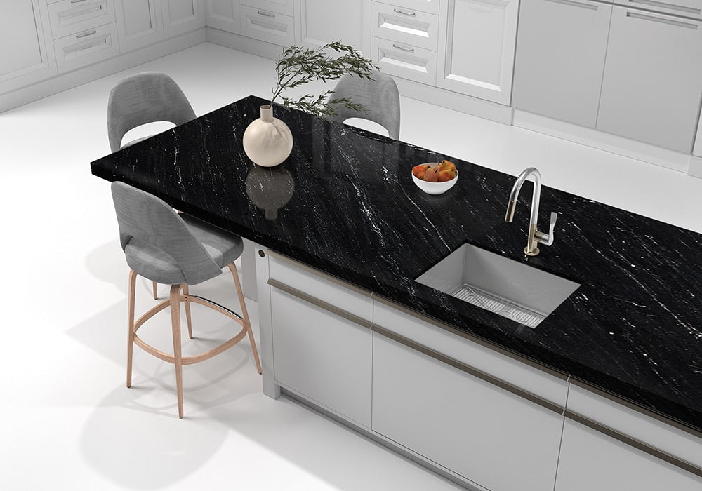 Black Ocean Polished Granite Slab Random 1 1/4 (SL90092)