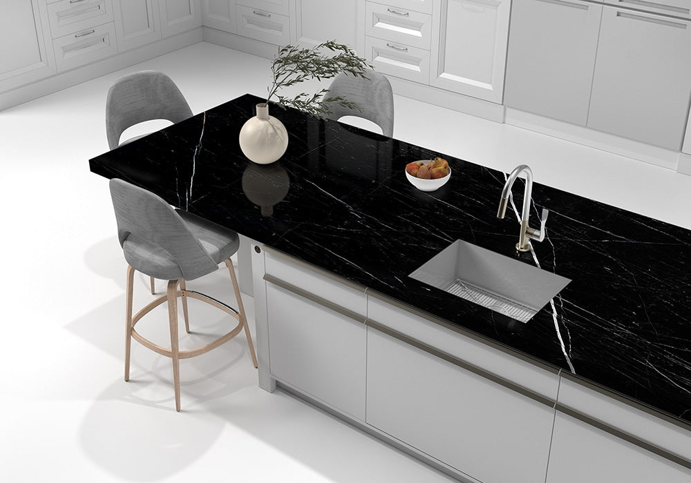 Black Polished Marble Slab Random
