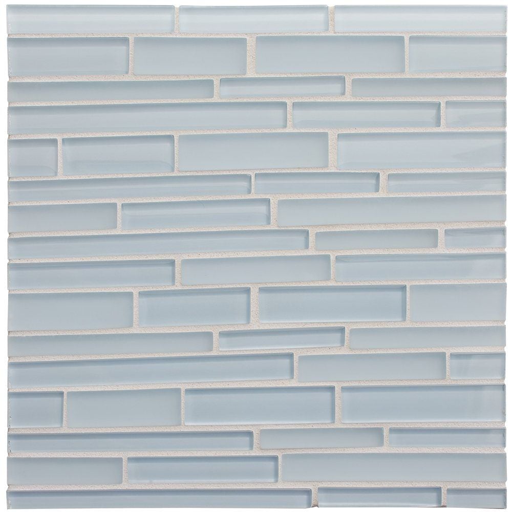 Breeze Gloss/matte Interlocking Slides Glass Mosaic 12×12 Image