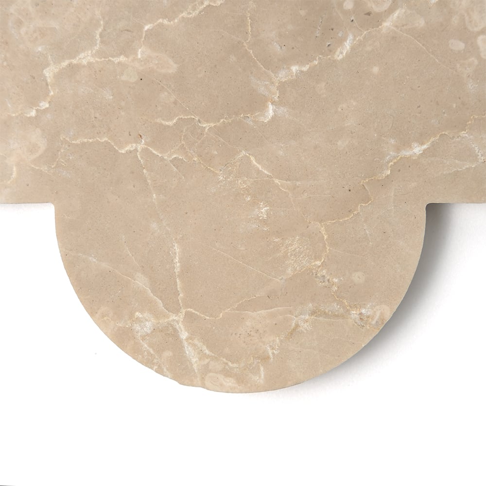 San Felipe Botticino Fiorito Polished Marble Waterjet Decos 8×9 3/4 (NW90031)
