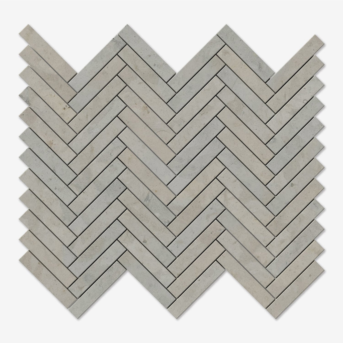 Britannia Light Honed Herringbone 5/8Γ3 Limestone Mosaics 10 7/16Γ12 13/16