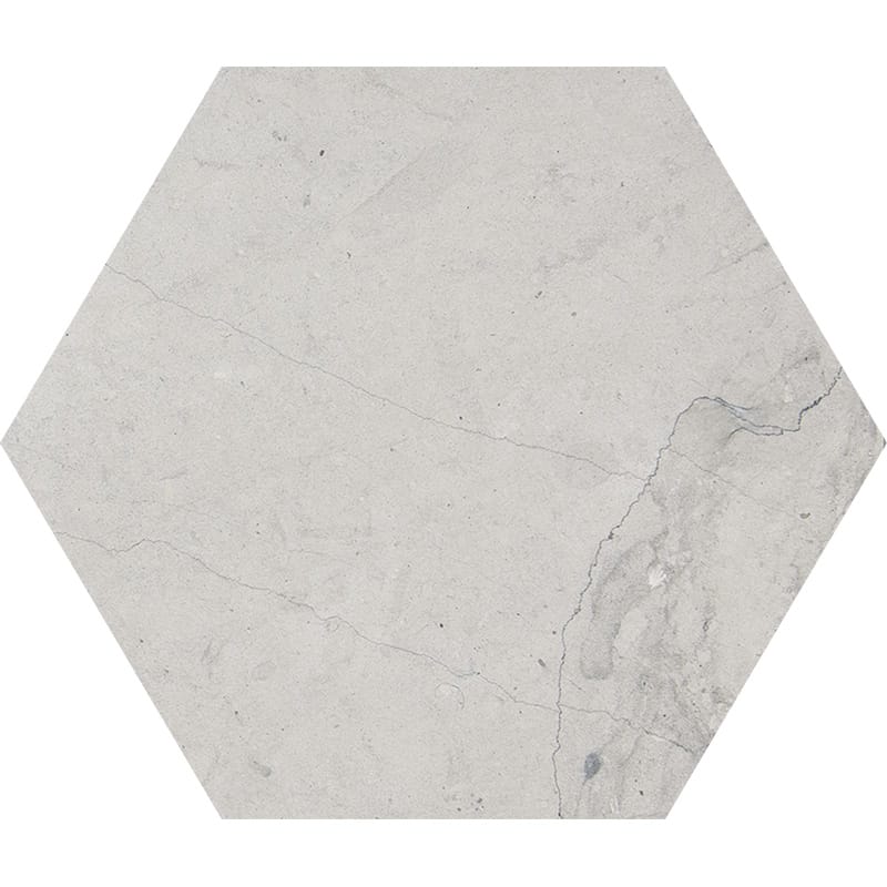 Hexagon Britannia Honed Limestone Waterjet Decos 5 25/32×5 Image