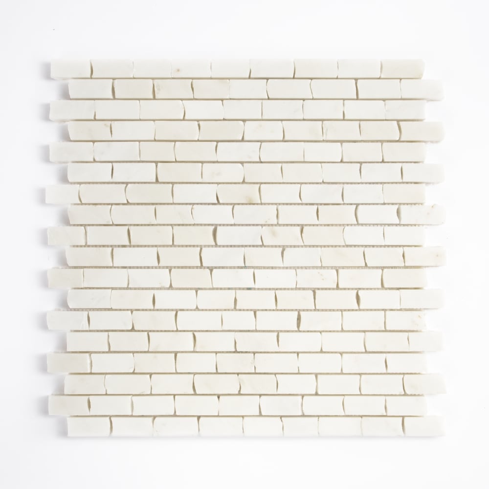 Calacatta Amber Honed Broken Joint Marble Mosaics 11 3/4×12