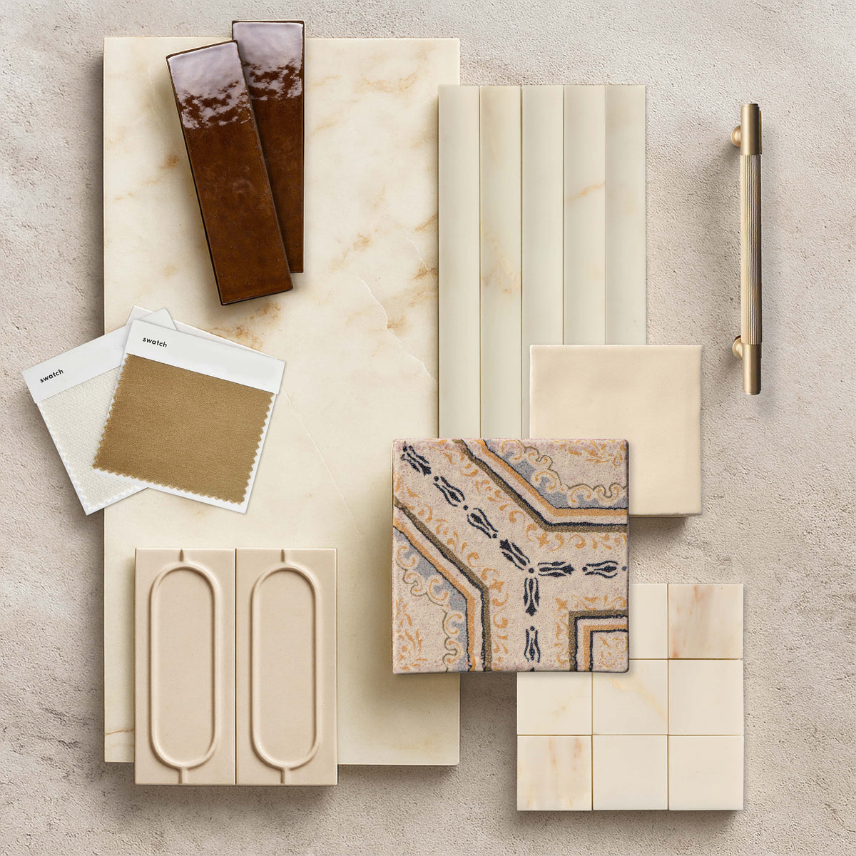 Marble Systems Calacatta Amber Marble Calacatta Amber matte marble tile pattern design — available at Surface Group