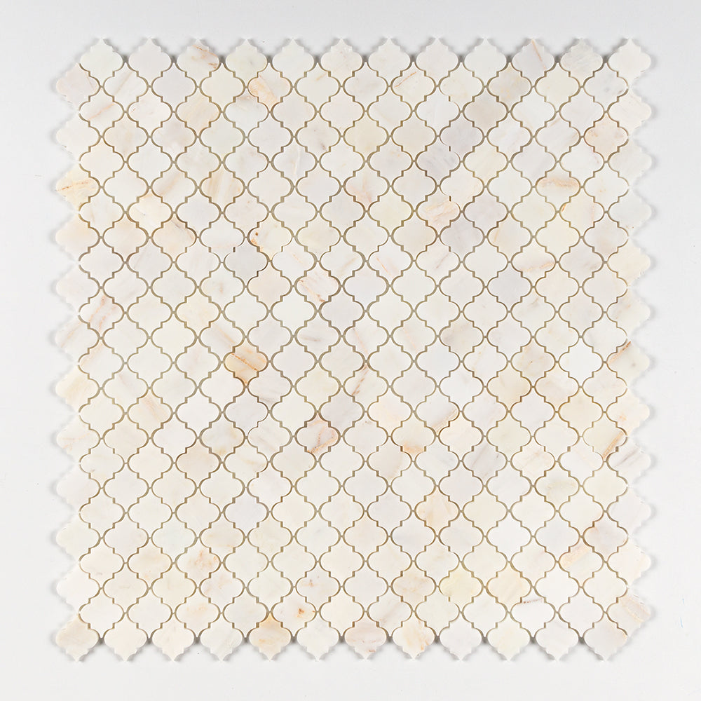 Marble Systems Calacatta Amber Marble Calacatta Amber matte marble tile pattern swatch — available at Surface Group