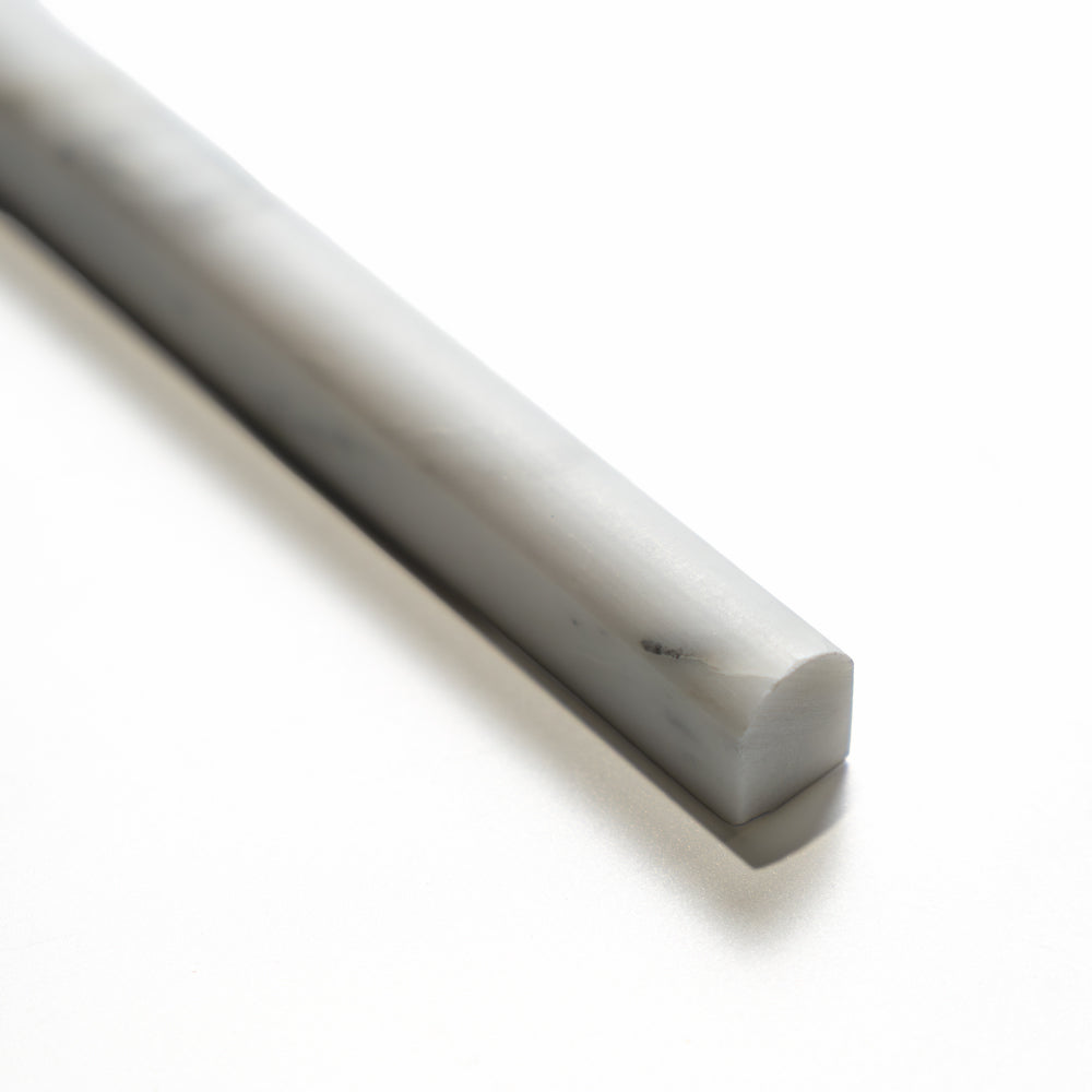 Calacatta Bella Honed Pencil Liner Marble Moldings 1/2×12 (ML90253)