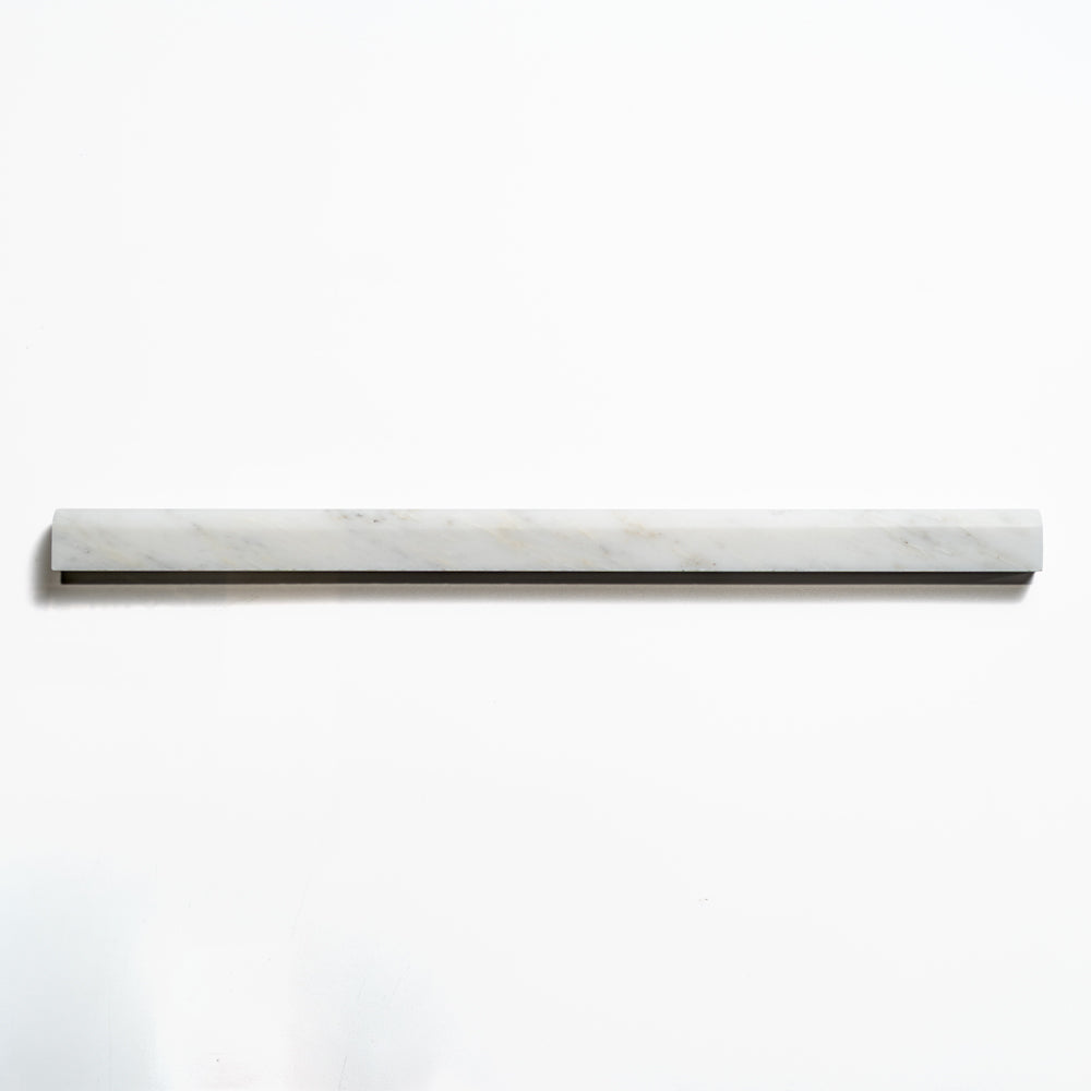 Calacatta Bella Honed Pencil Liner Marble Moldings 1/2×12 (ML90253)