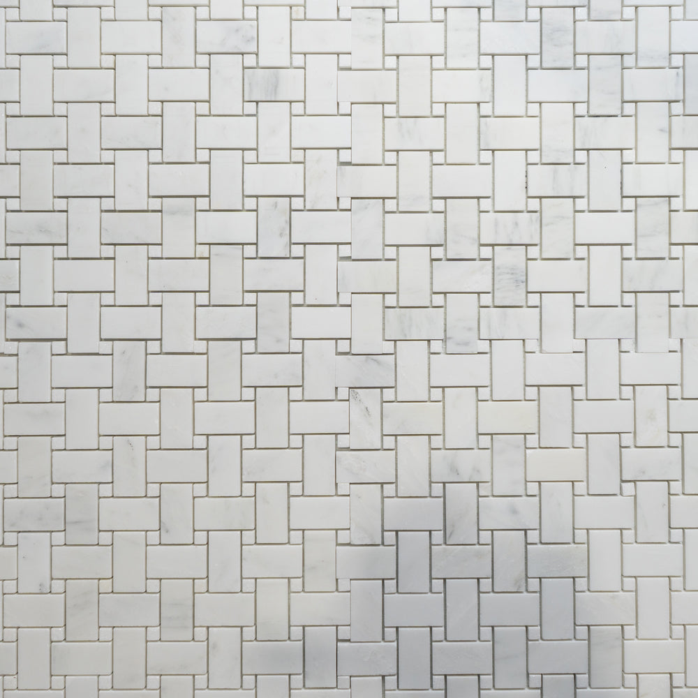 Marble Systems Calacatta Bella Honed Marble Calacatta Bella matte marble tile pattern swatch — available at Surface Group