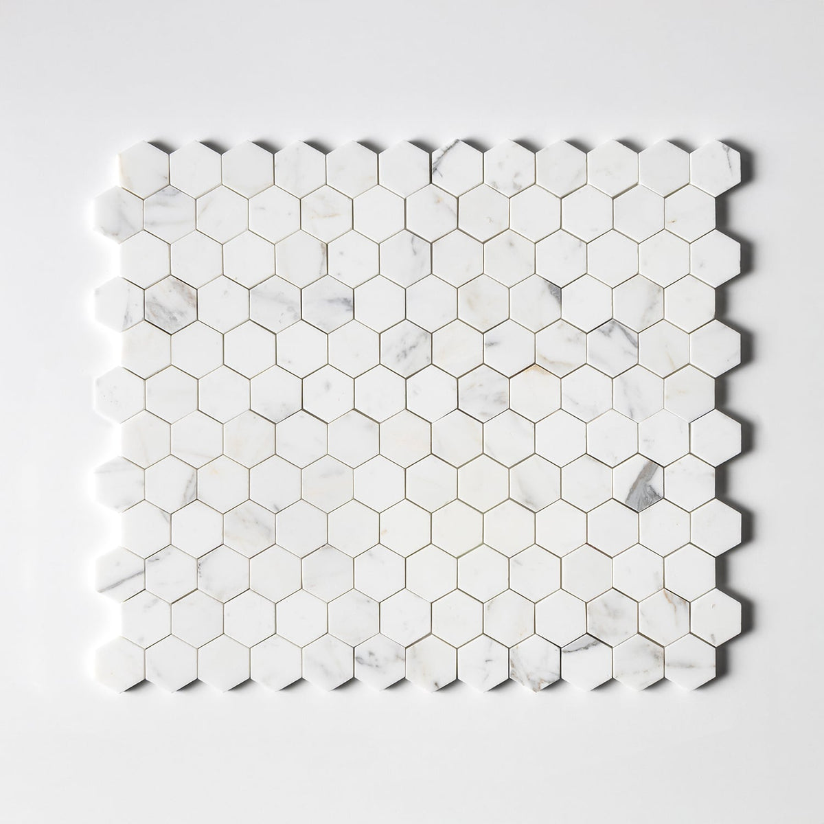 Calacatta Gold Honed Hexagon 2 Marble Mosaics 10 3/8×12