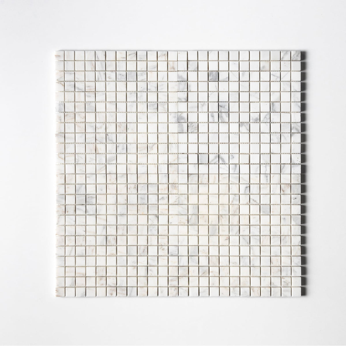 Calacatta Gold Honed 1×1 Marble Mosaics 12×12