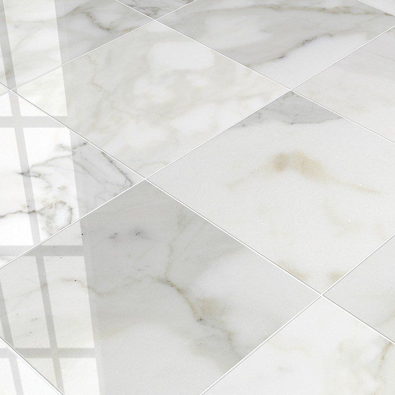 Marble Systems Calacatta Gold Polished Marble Calacatta Gold Extra glossy tile arrangement β available at Surface Group
