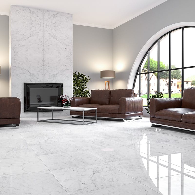Calacatta Royal Polished Marble Tiles 24Γ24