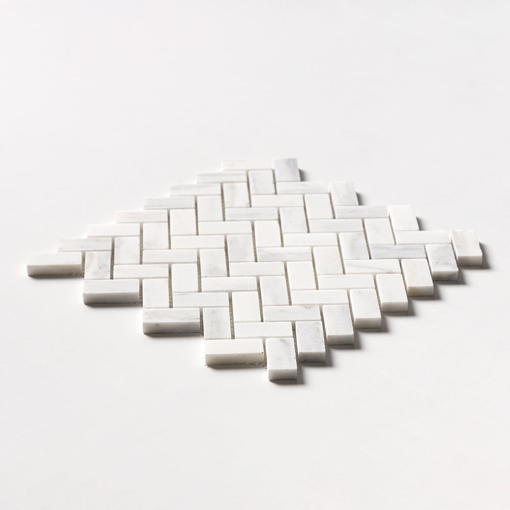Calacatta Gold Royal Honed Herringbone 1Γ2 Marble Mosaics 11Γ11 (MS01851)