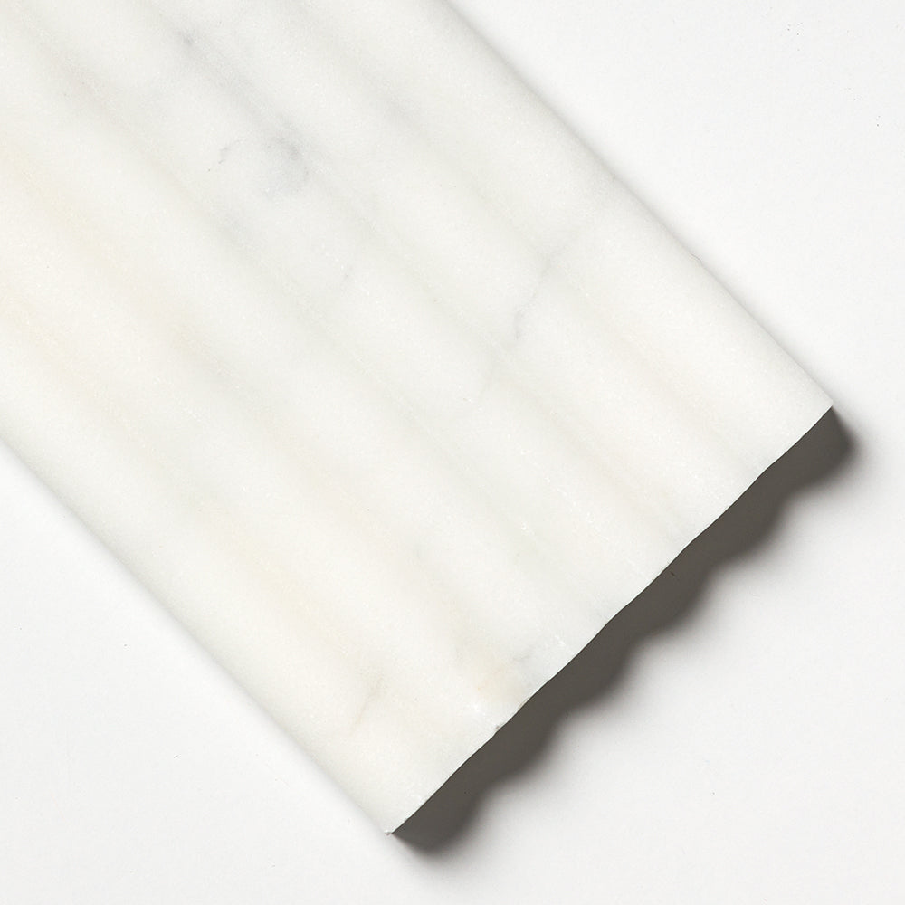 Calacatta Gold Royal Honed Flute Trim Marble Accent Tiles 6×12 (ML00987)