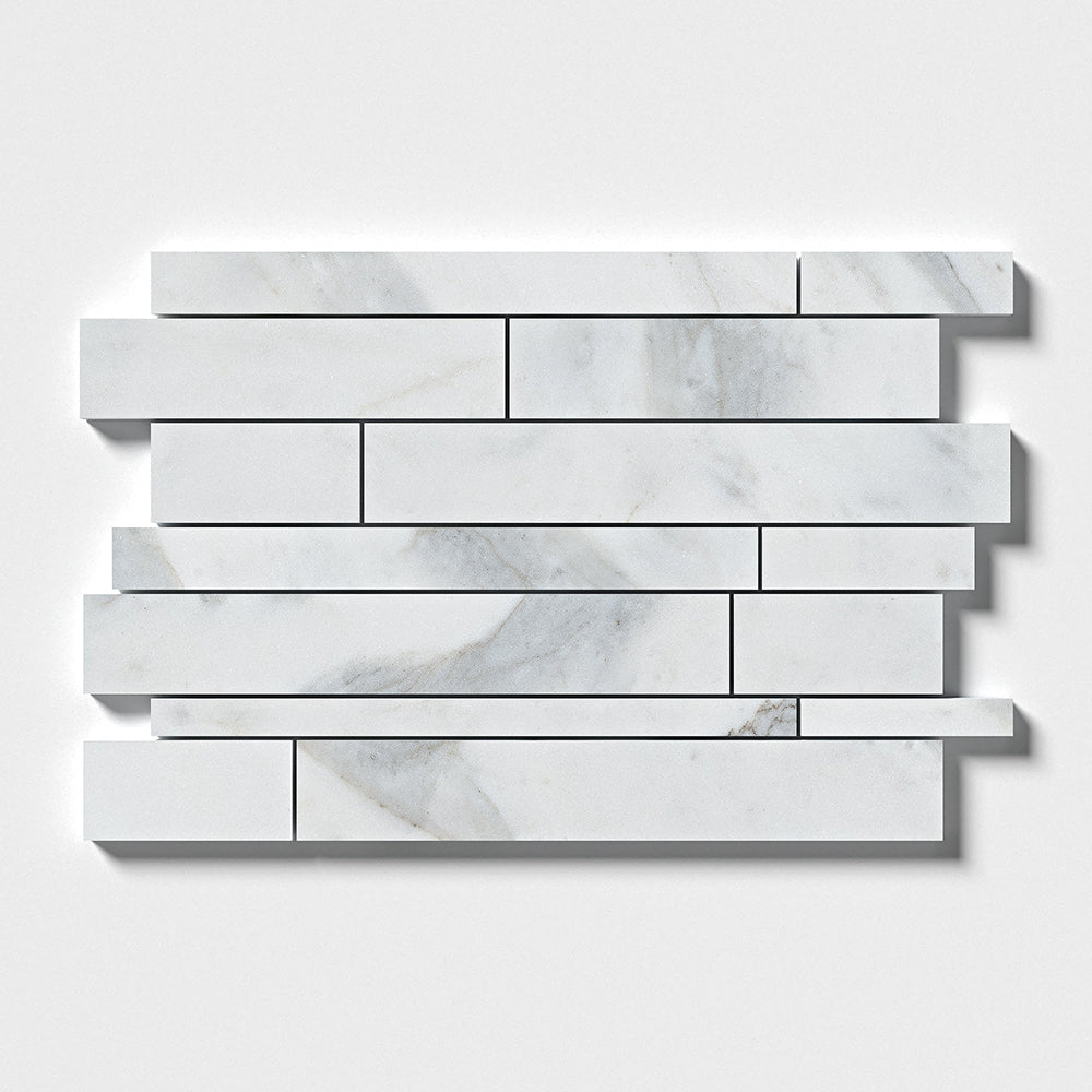Calacatta Gold Royal Polished Slides Marble Mosaic 11×17 Image