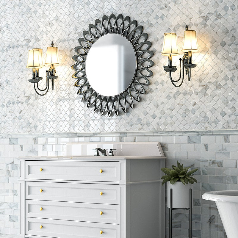 Calacatta Gold Royal Polished Marble Tile 2 3/4Γ5 1/2 (TL18802) Calacatta Gold Royal Polished Andorra Marble Moldings 2Γ12 (ML00889) Calacatta Gold Royal Polished Arabesque Marble Mosaic 12Γ12 (MS01860)
