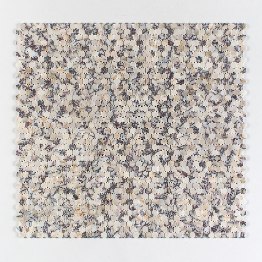 Marble Systems Calacatta Picasso Marble Calacatta Picasso matte marble tile pattern swatch — available at Surface Group