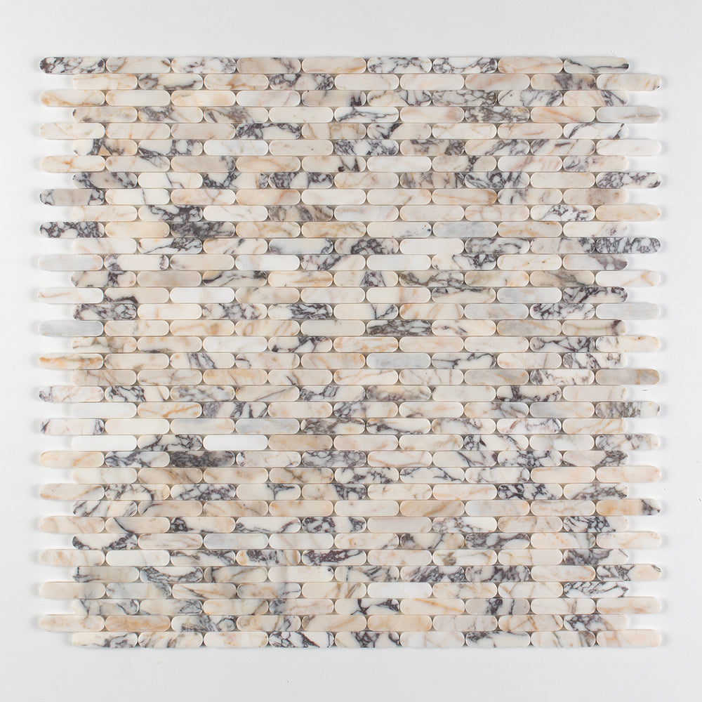 Marble Systems Calacatta Picasso Marble Calacatta Picasso matte marble tile pattern swatch — available at Surface Group
