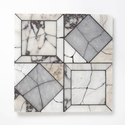 White Carrara Honed Marble Mosaics β Brass and Dolomite and Marble collection