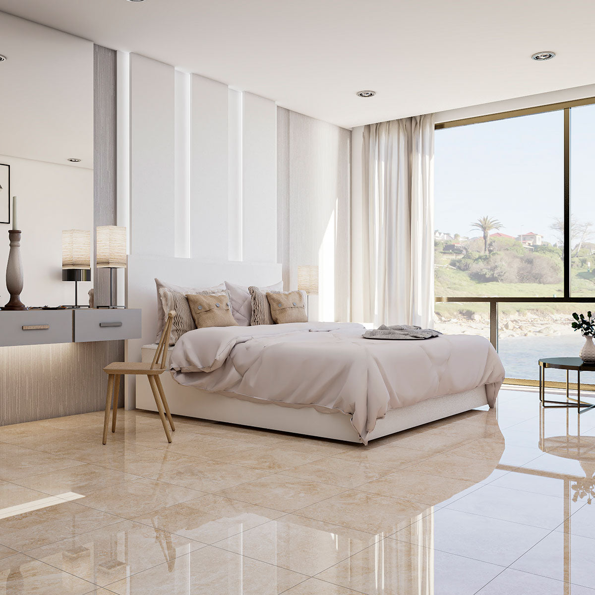 Cappuccino Polished Marble Tile 18×18 (TL17175)