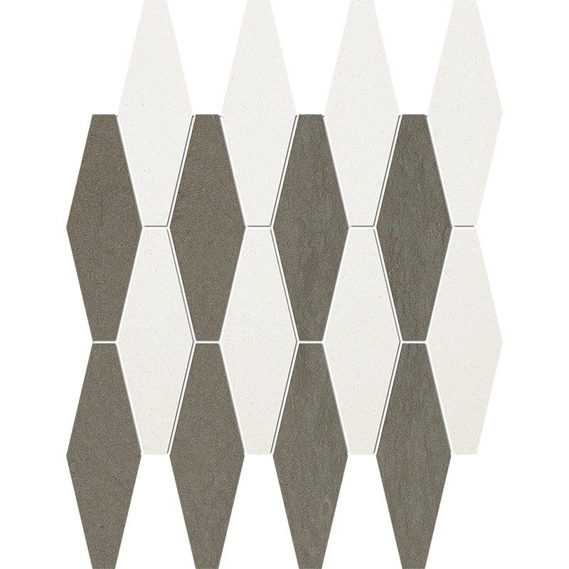Champagne, Bosphorus Honed Rhomboid Blend Limestone Mosaic 11×14 15/16 Image