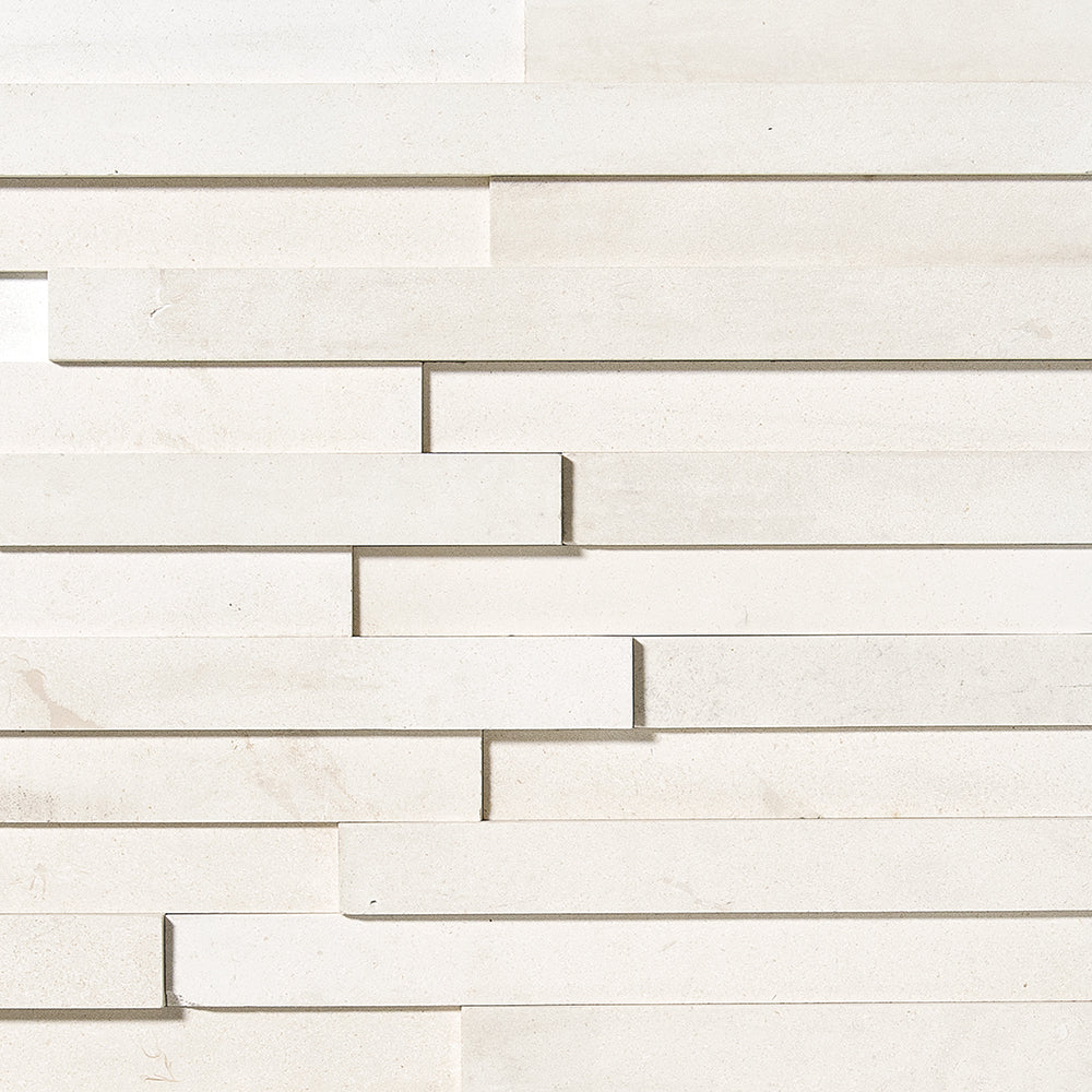 Marble Systems Champagne Limestone Tiles Champagne Accent matte limestone tile pattern swatch — available at Surface Group