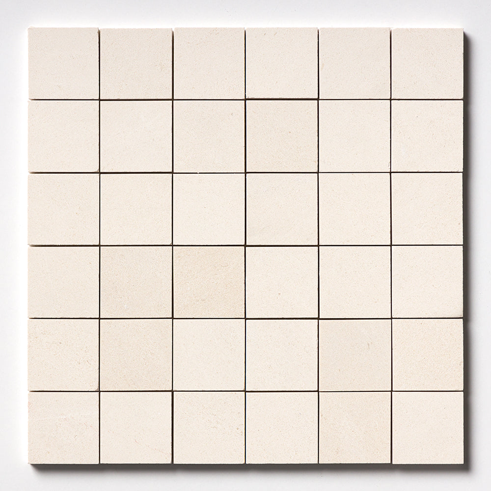 Champagne Honed 2×2 Limestone Mosaic 12×12 Image