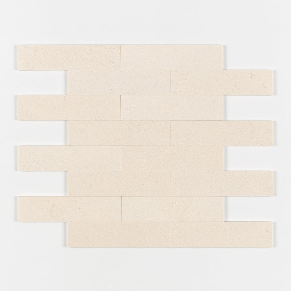 Marble Systems Champagne Limestone Tiles Champagne matte limestone tile pattern swatch — available at Surface Group