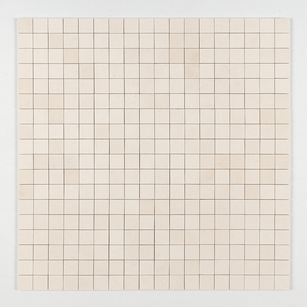 Marble Systems Champagne Limestone Tiles Champagne matte limestone tile pattern swatch — available at Surface Group