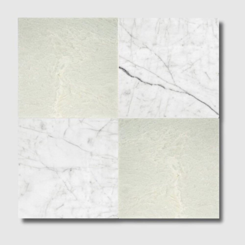 Marble Systems Checkerboard Marble Carrara C Select Ming Green glossy marble tile pattern swatch — available at Surface Group
