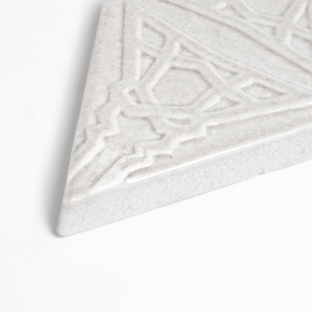 Cloud White Glossy Morotris Ceramic Accent Tiles 3 5/8×6 1/8 (TL91596)