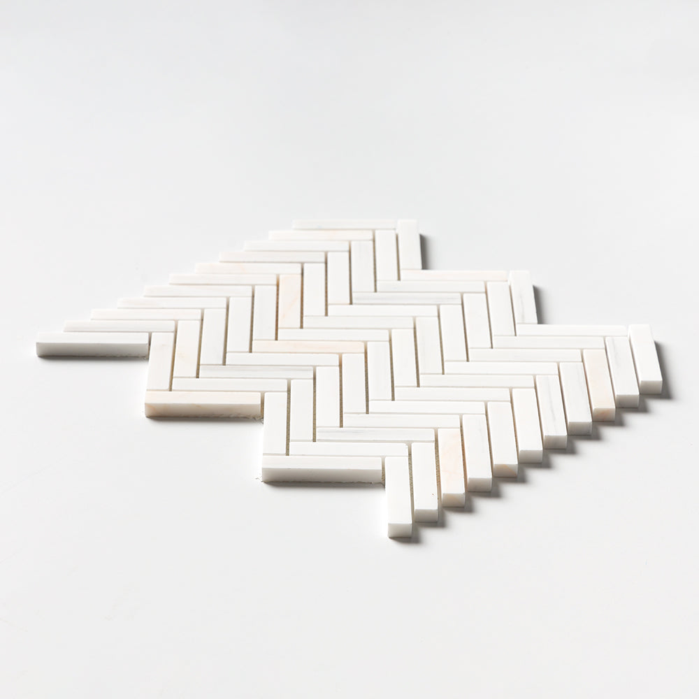 Confetti Honed Herringbone 5/8Γ3 Marble Mosaics 10 7/16Γ12 13/16 (MS02683)