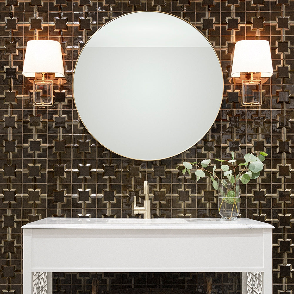 Corso Glossy Link Ceramic Wall Decos 6Γ6 (WST08181) Calacatta Arabescato Polished Marble Tile 12Γ24 (TL91065)