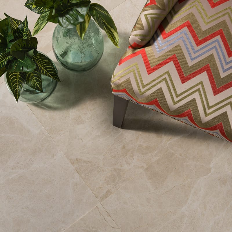 Cream Bordeaux Polished Marble Tiles 24Γ24
