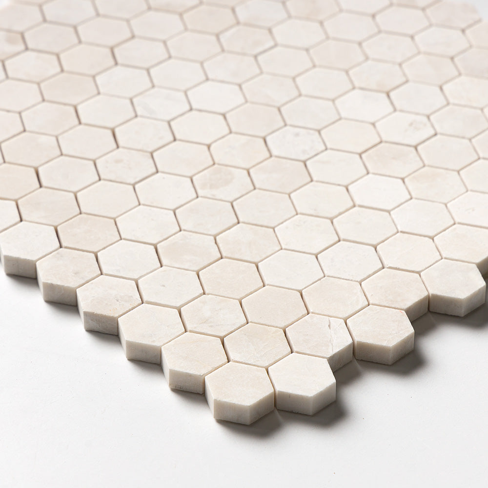 Delano Honed Hexagon 1×1 Marble Mosaics 12×12 (MS02589)