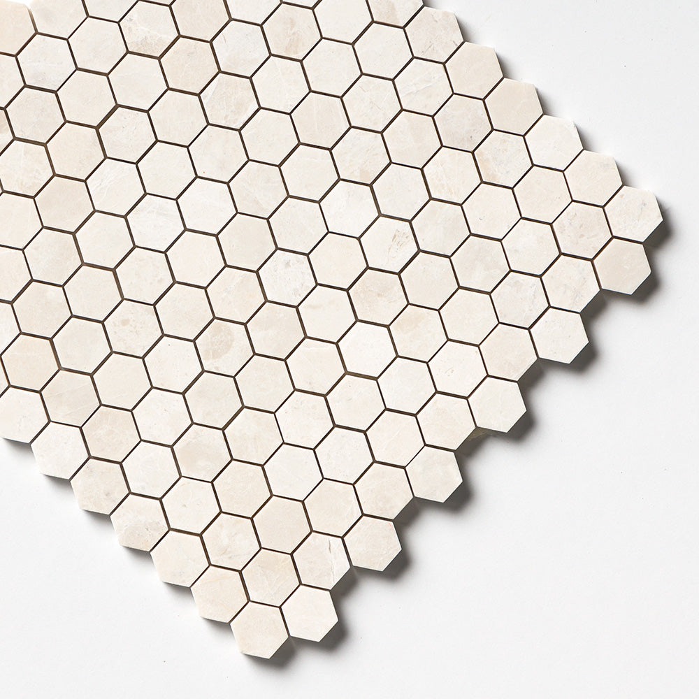 Delano Honed Hexagon 1×1 Marble Mosaics 12×12 (MS02589)